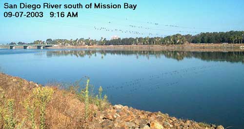 San Diego River south of Mission Bay, copyright Philip Erdelsky
