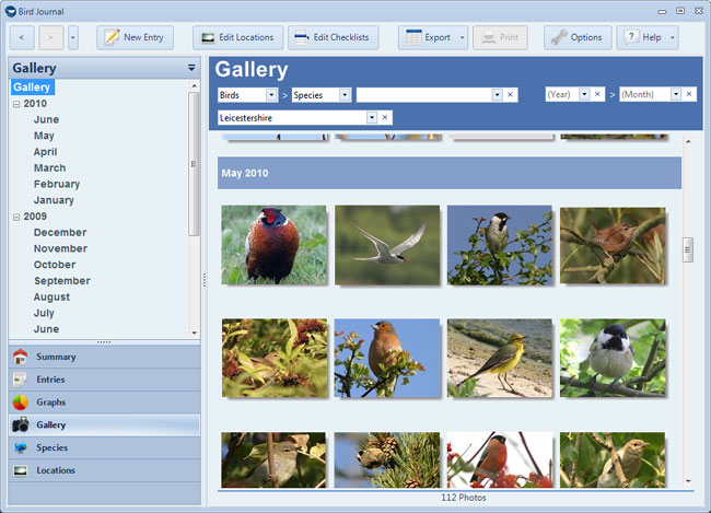 Bird Journal screen shot